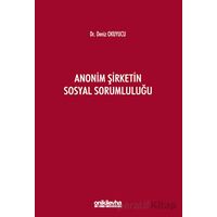 Anonim Şirketin Sosyal Sorumluluğu - Deniz Okuyucu - On İki Levha Yayınları