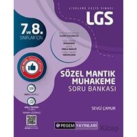 Pegem Yayınları 8. Sınıf LGS Sözel Mantık Muhakeme Soru Bankası