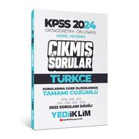 Yediiklim KPSS 2024 Ortaöğretim-Önlisans Türkçe Konularına Göre Çıkmış Sorular