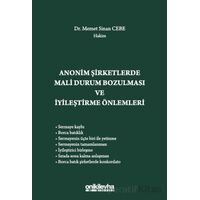 Anonim Şirketlerde Mali Durum Bozulması ve İyileştirme Önlemleri