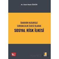 İdarenin Kusursuz Sorumluluk İlkesi Olarak Sosyal Risk İlkesi - Ozan Nesin Özgür - Adalet Yayınevi