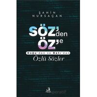 Söz’den Öz’e - Şahin Nursaçan - Fecr Yayınları