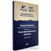 İmtiyaz HMGS Ders Notları Ceza Hukuku & Ceza Muhakemesi Hukuku - Metin Kaya - Temsil Kitap