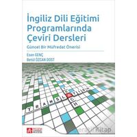 İngilizce Dili Eğitimi Programlarında Çeviri Dersleri - Kolektif - Pegem Akademi Yayıncılık
