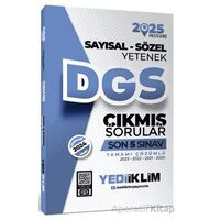 Yediiklim Yayınları 2025 DGS Sayısal-Sözel Yetenek Tamamı Çözümlü Son 5 Sınav Çıkmış Sorular