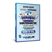 Yediiklim 2025 KPSS Genel Yetenek Lisans Matematik Konularına Göre Son 11 Yıl Çıkmış Sorular