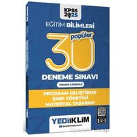 Yediiklim Yayınları 2025 KPSS Eğitim Bilimleri 30 Popüler Program Geliştirme- Sınıf Yönetimi