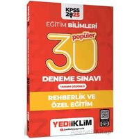 Yediiklim Yayınları 2025 KPSS Eğitim Bilimleri 30 Popüler Rehberlik ve Özel Eğitim Deneme Sınavı