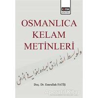 Osmanlıca Kelam Metinleri - Emrullah Fatiş - Eğitim Yayınevi - Ders Kitapları