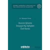 Anonim Şirkette İmtiyazlı Pay Sahipleri Özel Kurulu - Hümeyra Yılmaz - On İki Levha Yayınları
