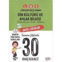 Editör LGS Din Kültürü ve Ahlak Bilgisi Çözümlü Branş 20 Denemesi