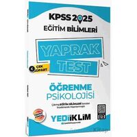 Yediiklim Yayınları 2025 KPSS Eğitim Bilimleri Öğrenme Psikolojisi Çek Kopart Yaprak Test