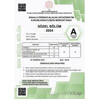 2024 LGS Tıpkıbasım Sözel Bölüm A Kitapçık Türü - Kolektif - Evrensel İletişim Yayınları