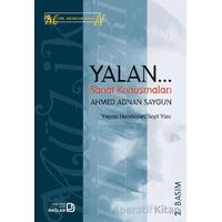 Yalan/Sanat Konuşmaları - Ahmet Adnan Saygun - Bağlam Yayınları
