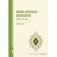 Sayısal Boyutuyla Kur’an Metni (Addu’l-Ay İlmi)
