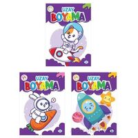 Uzay Boyama Seti (3 Kitap) Dokuz Çocuk