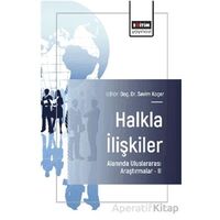 Halkla İlişkiler Alanında Uluslararası Araştırmalar – II