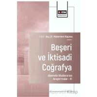 Beşeri ve İktisadi Coğrafya Alanında Uluslararası Araştırmalar – III