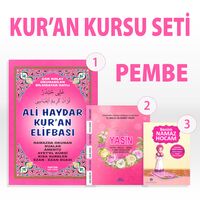 Kur’an Kursu Seti - Pembe (Elifba - Namaz Hocası - Yasin) Haktan Yayınları