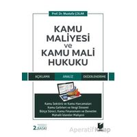 Kamu Maliyesi ve Kamu Mali Hukuku - Mustafa Çolak - Adalet Yayınevi