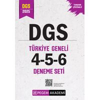 Pegem 2025 DGS Tamamı Çözümlü Türkiye Geneli 4-5-6 (3lü Deneme Seti)