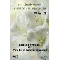 Bir İdik Bin Olduk Edebiyat Çalışmaları III - Şiirler III - Kolektif - Gece Kitaplığı