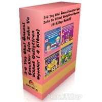 3 - 6 Yaş Okul Öncesi Çocuklar İçin Zeka ve Dikkat Geliştiren Oyunlar ( 4 Kitap Set)