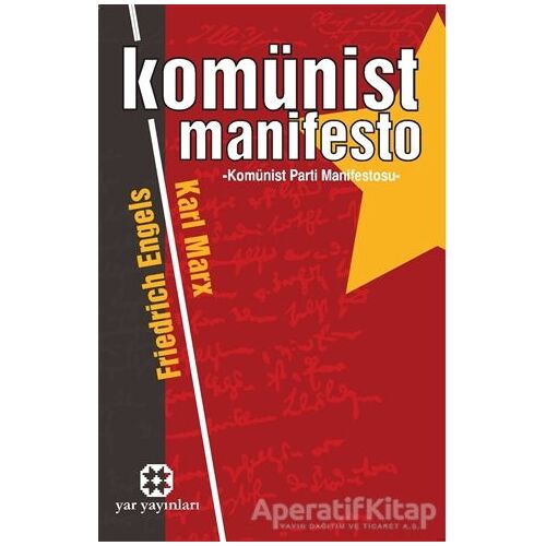 Komünist Manifesto - Karl Marx - Yar Yayınları