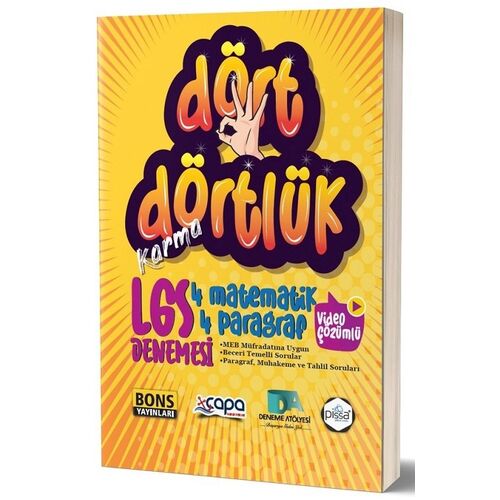 Çapa 8. Sınıf LGS Dört Dörtlük Karma Denemesi Video Çözümlü