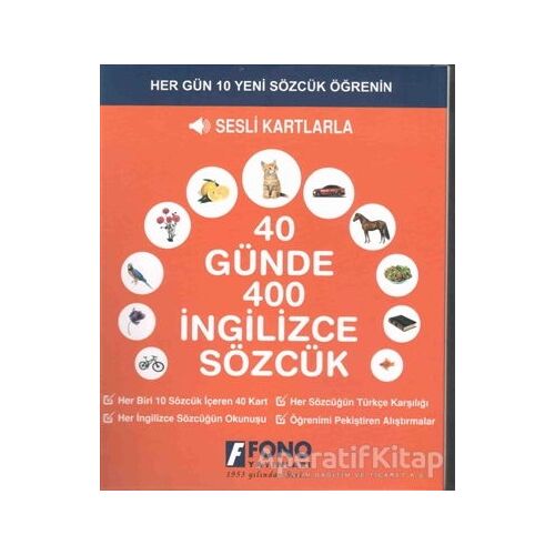 40 Günde 400 İngilizce Sözcük - Sesli Kartlarla - Kolektif - Fono Yayınları