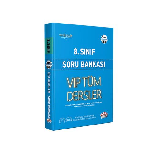 LGS 8. Sınıf VIP Tüm Dersler Soru Bankası Mavi Kitap Editör Yayınevi