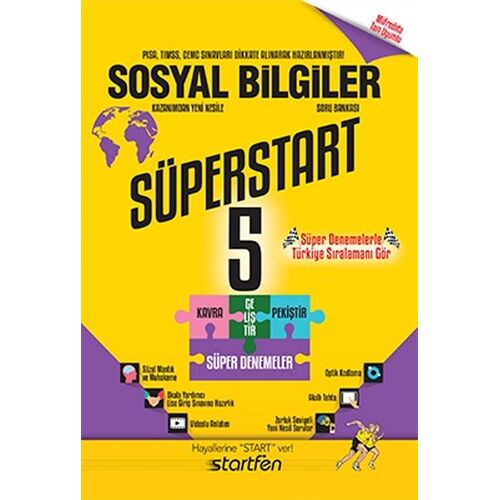 5. Sınıf Sosyal Bilgiler Süperstart Soru Bankası Startfen Yayınları