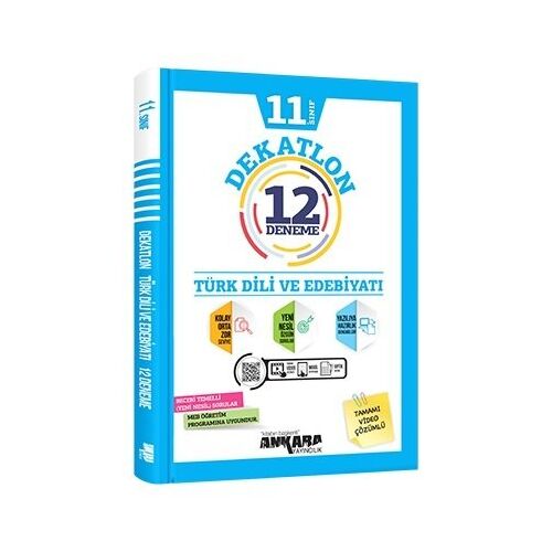 11. Sınıf Türk Dili ve Edebiyatı Dekatlon 12 Deneme Ankara Yayıncılık