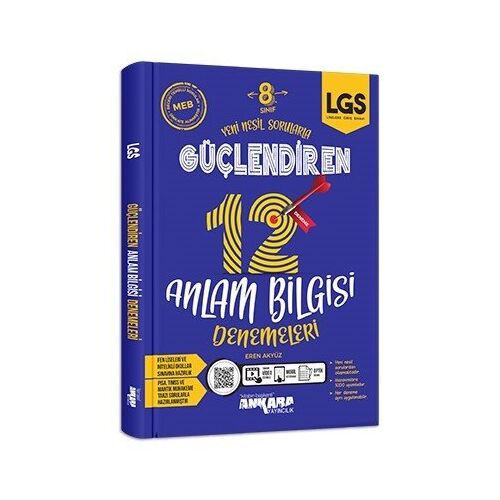 8. Sınıf LGS Anlam Bilgisi Güçlendiren 12 Deneme Ankara Yayıncılık