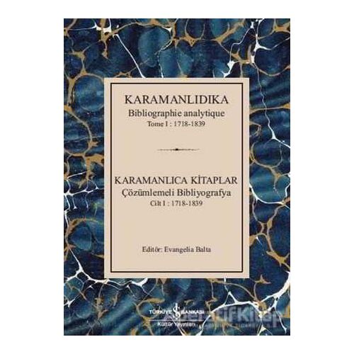 Karamanlıca Kitaplar - Evangelia Balta - İş Bankası Kültür Yayınları