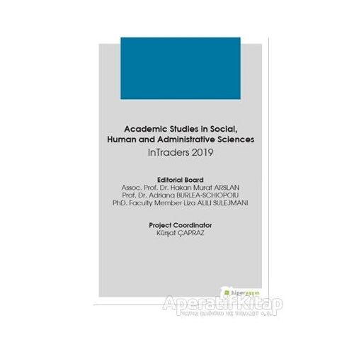 Academic Studies in Social, Human and Administrative Sciences Intraders 2019