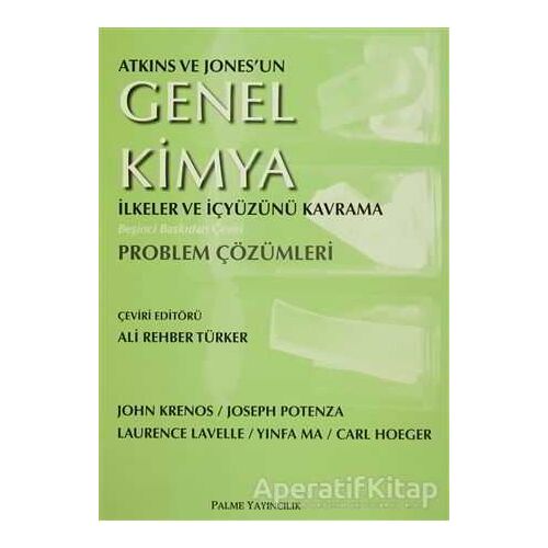 Atkins ve Jonesun Genel Kimya İlkeler ve İçyüzünü Kavrama Problem Çözümleri