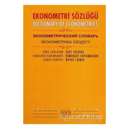Ekonometri Sözlüğü - Cunus Ganiyev - Derin Yayınları