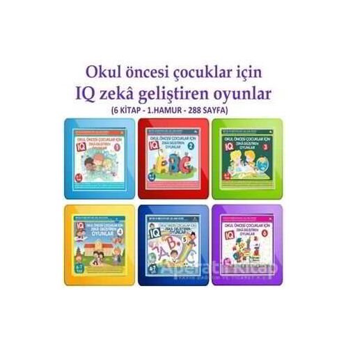 Okul Öncesi Çocuklar İçin IQ Zeka Geliştiren Oyunlar (6 kitap) - Bahar Çelik - Ekinoks Yayın Grubu