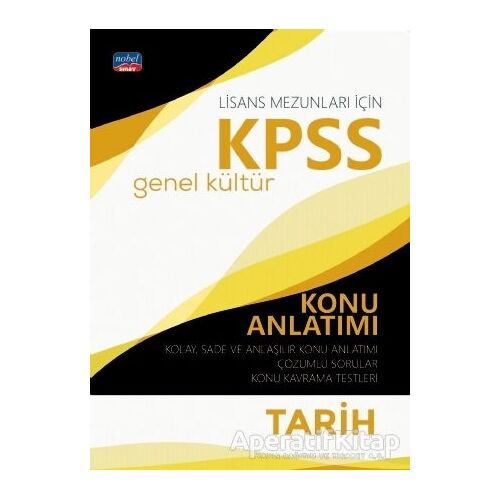 Lisans Mezunları İçin KPSS 2020 Genel Kültür Tarih Konu Anlatımı - Kolektif - Nobel Sınav Yayınları