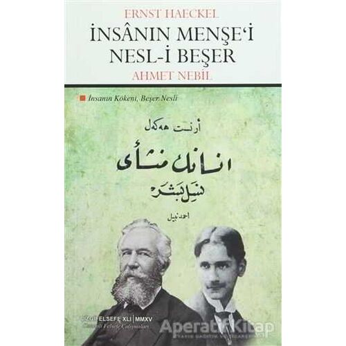 İnsanın Menşei Nesl-i Beşer - Ernst Haeckel - Çizgi Kitabevi Yayınları