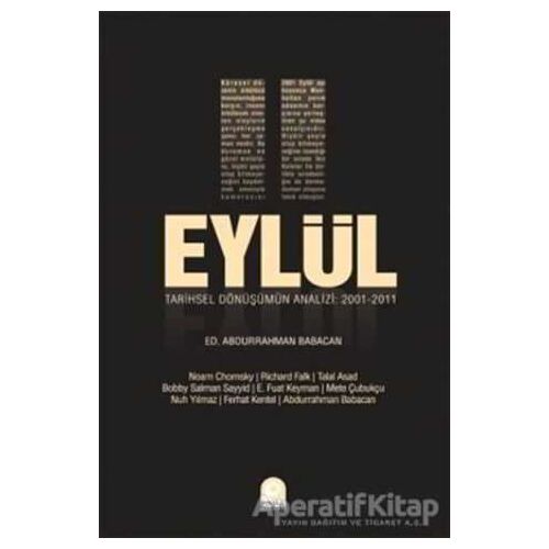 11 Eylül Tarihsel Dönüşüm Analizi - Abdurrahman Babacan - Pınar Yayınları