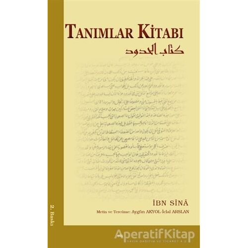 Tanımlar Kitabı - Aygün Akyol - Elis Yayınları
