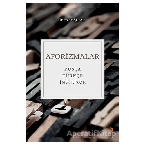 Aforizmalar - İntizar Şiraz - Cinius Yayınları