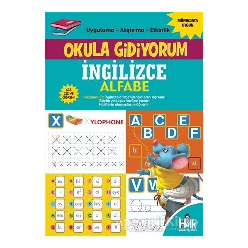 İngilizce Alfabe - Okula Gidiyorum - Kolektif - Halk Kitabevi