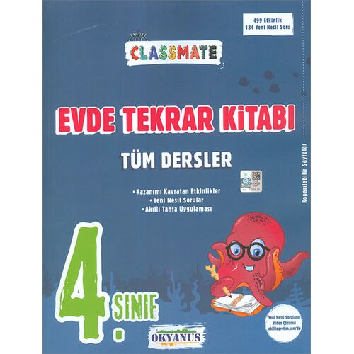 Okyanus 4. Sınıf Tüm Dersler Classmate Evde Tekrar Kitabı