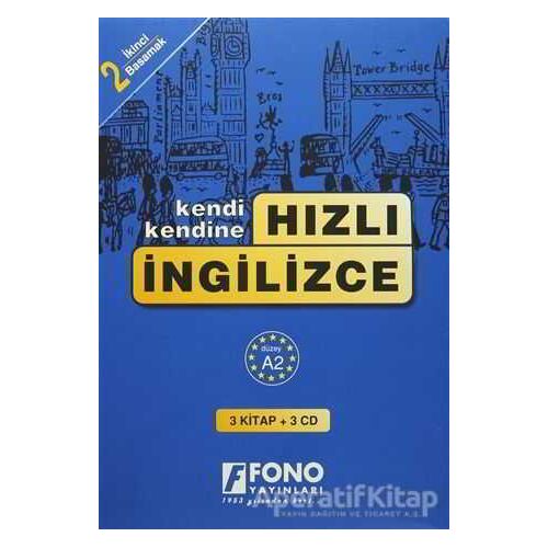 Hızlı İngilizce 2. Basamak (3 kitap + 3 CD) - Bahire Şerif - Fono Yayınları