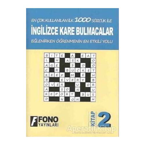 İngilizce Kare Bulmacalar 2. Kitap - Kolektif - Fono Yayınları