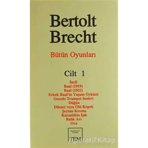 Bütün Oyunları Cilt: 1 - Bertolt Brecht - Mitos Boyut Yayınları