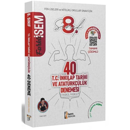 İsem 8. Sınıf Farklı İsem İnkılap Tarihi ve Atatürkçülük 40 Deneme